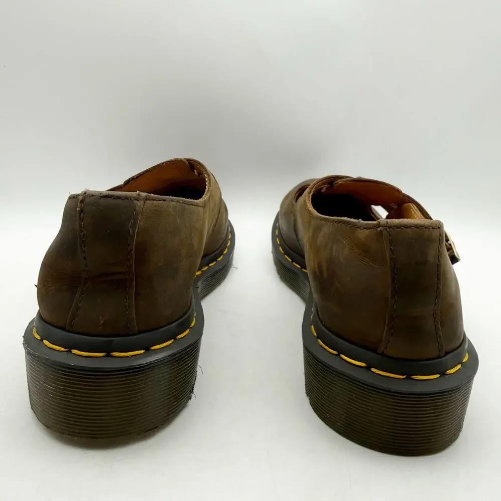 Dr. Martens Womens 8065 Mary Jane Shoes EU 38 US 7 Brown Leather EUC